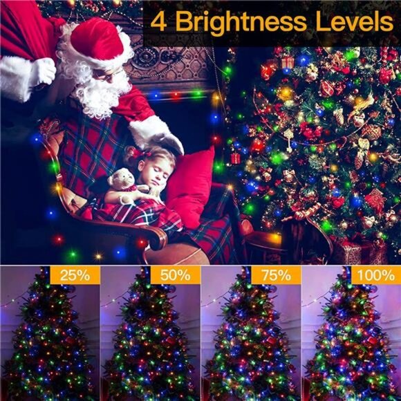 Christmas Lights Outdoor String Lights Plug in 400Led/132ft with Remote - Picture 5 of 6